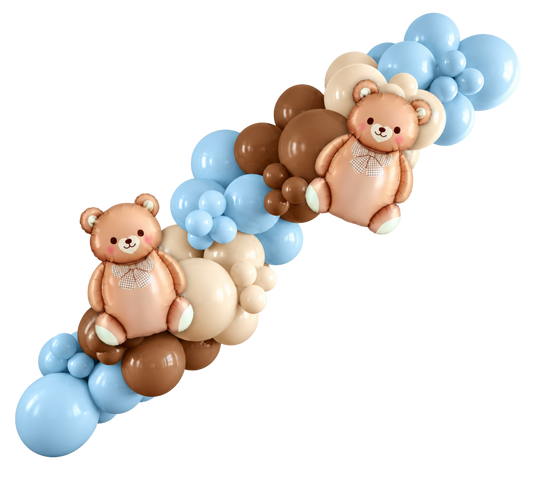 We Can Bearly Wait (Blue & Brown) DIY Balloon Garland Kit