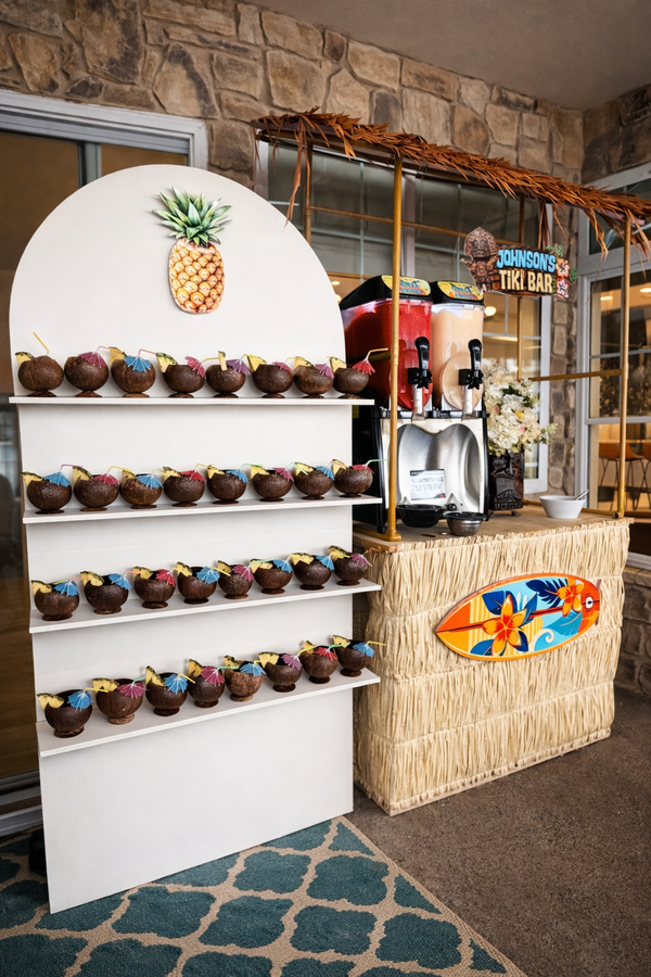 Pineapple tiki bar drink cups