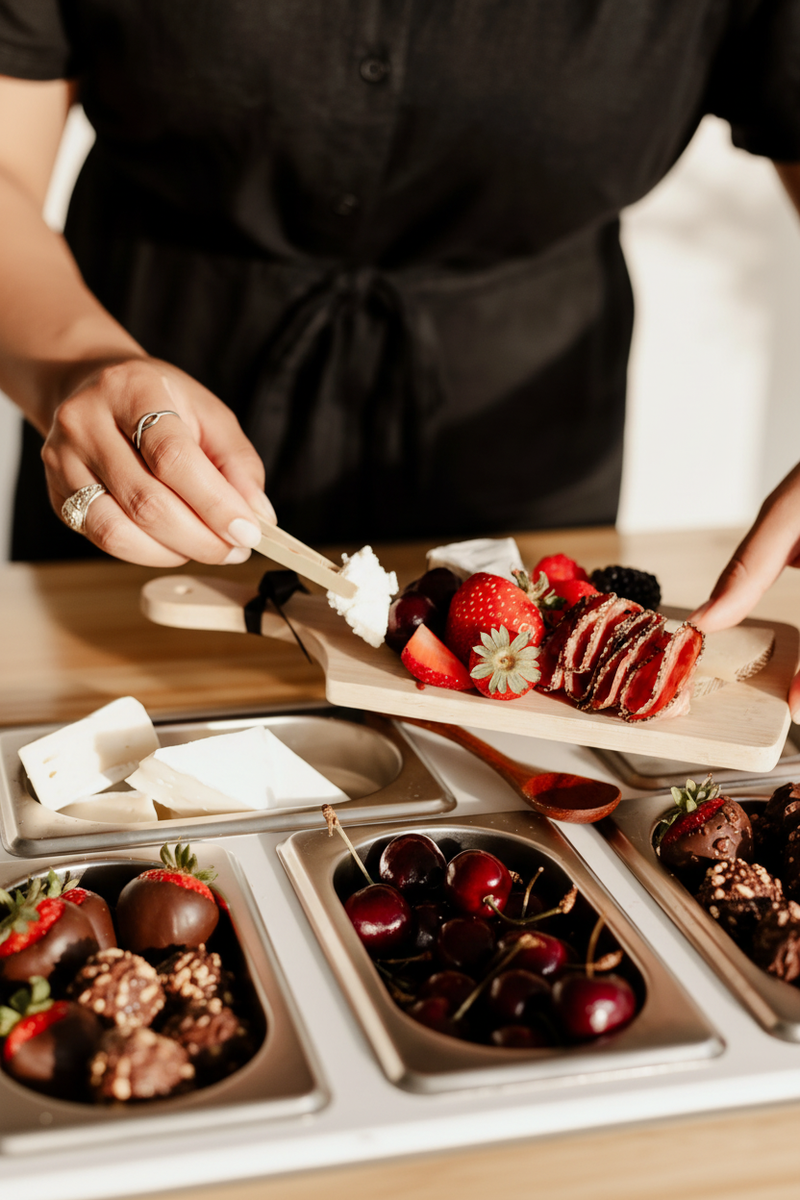 Elegant charcuterie board styling