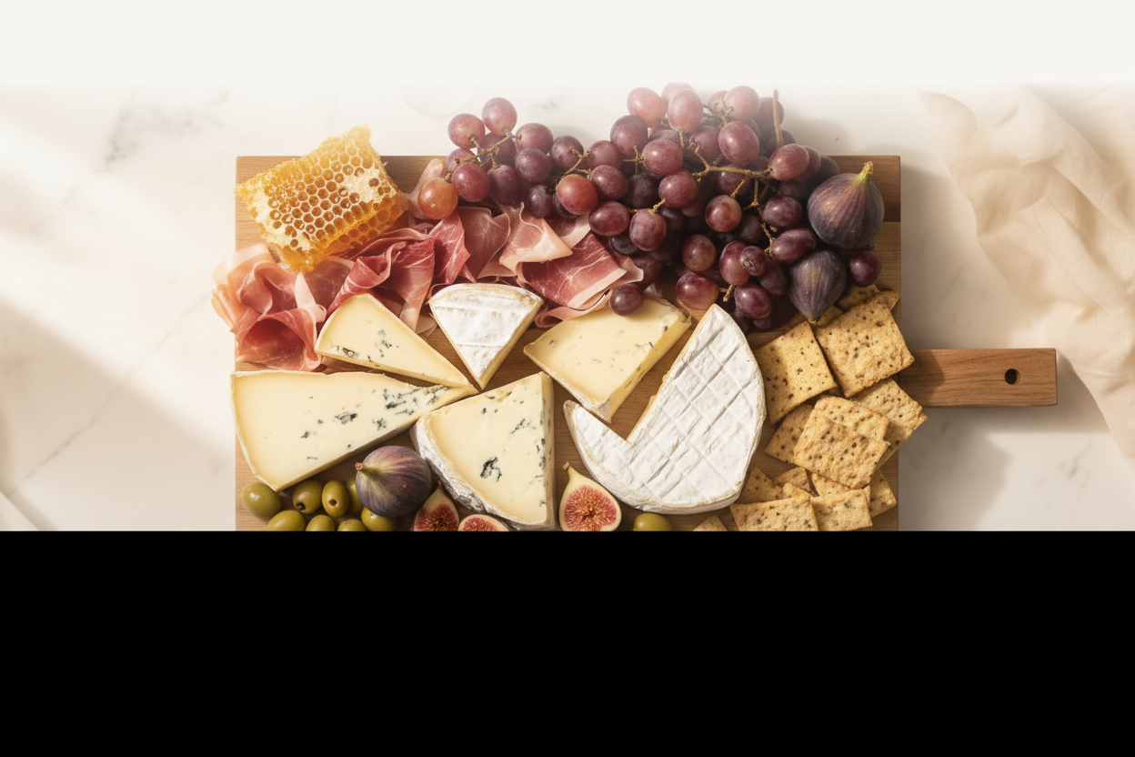 Luxury cheese and charcuterie board